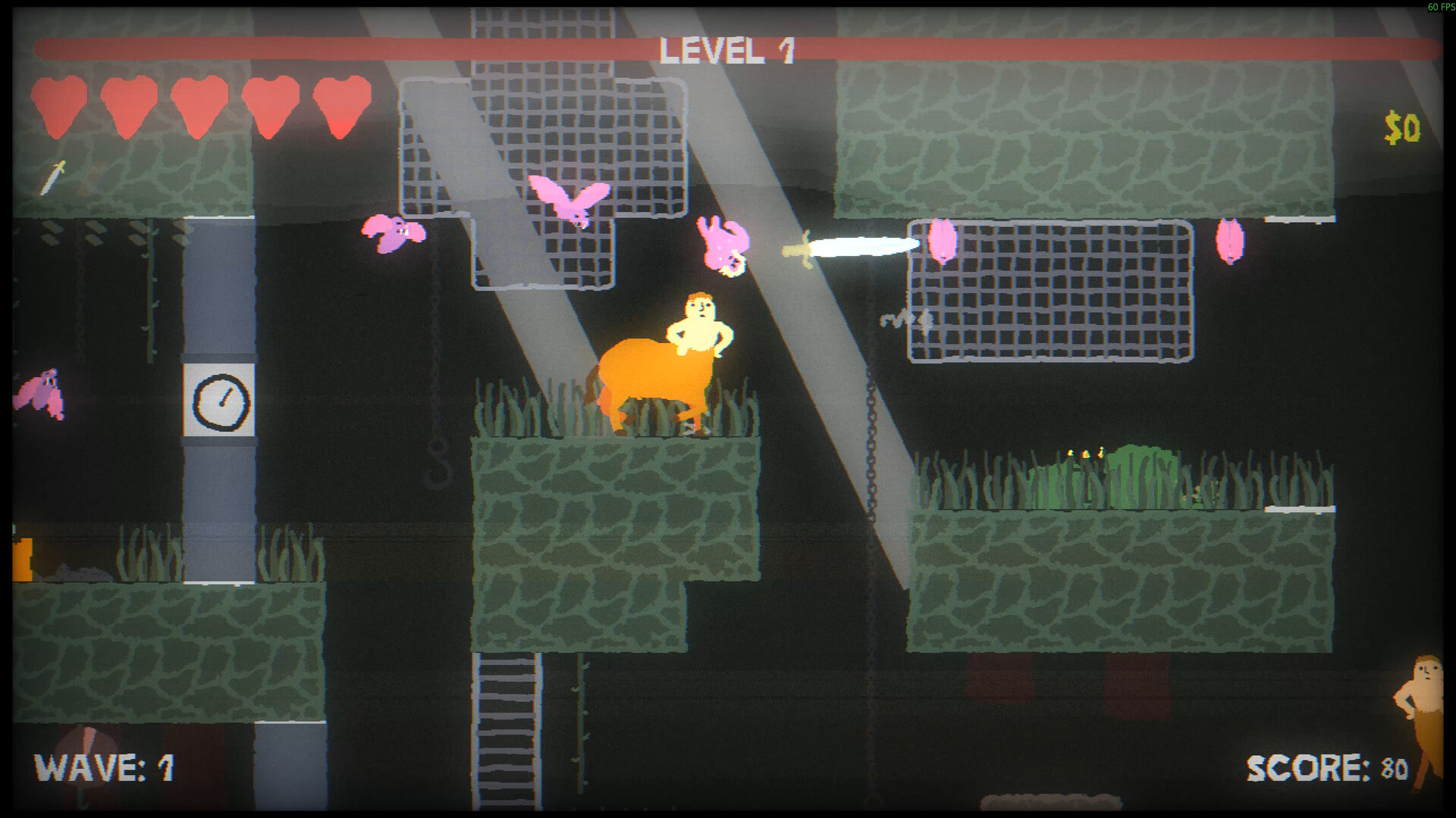 Official Blood Dungeon platforming gameplay in a dungeon arena